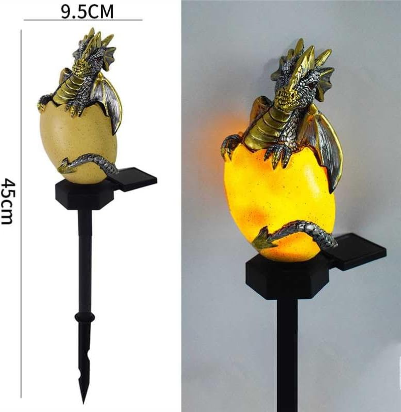 YZYOE Solar Energy Dragons Pet Light, Garden Decoration Resin Cute Animal Ground Lamp,Wireless Dusk to Dawn LED Sconce Lights Waterproof. image number 3