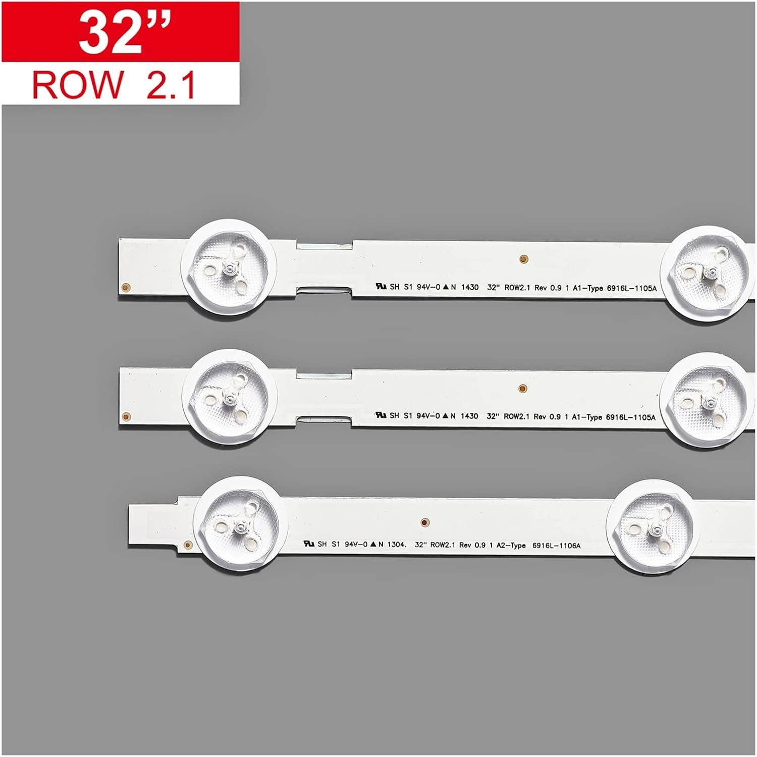 TILEZE 630Mm A1 A2 LED Backlight Strips 32" TV 6916L-1440A 6916L-1439A 32LN540U-ZA 32LA621V LC320DUE-SFR1 LC320DXE-SFR1 32LN5400 Fit for LG image number 2