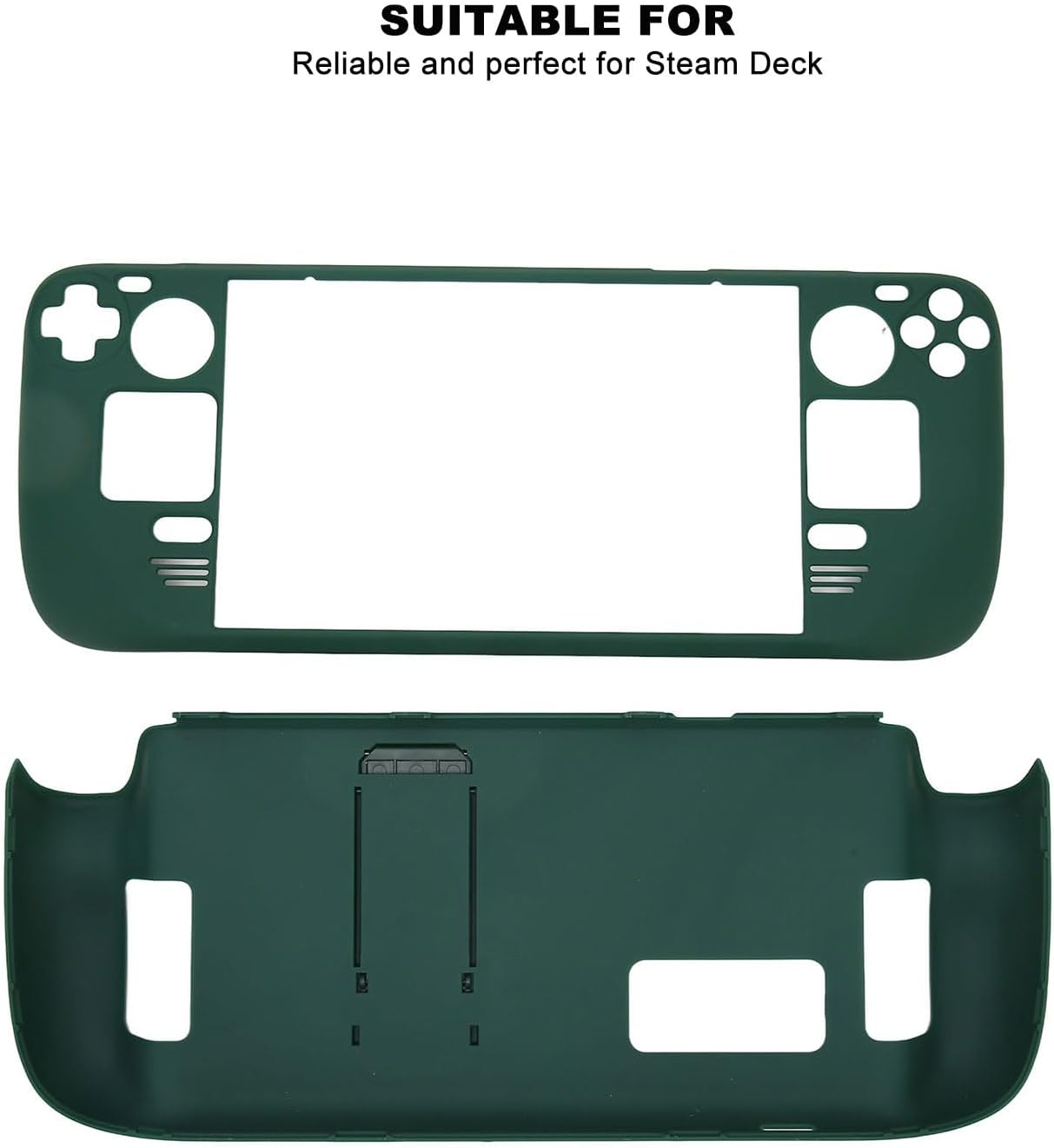Protective Case for Steam Deck, Colorful Full Cover Gaming Protective Case with Stand for Steam Deck Game Handhelds,Pc Material, Gaming Handheld Case Accessory (OD Green) image number 5