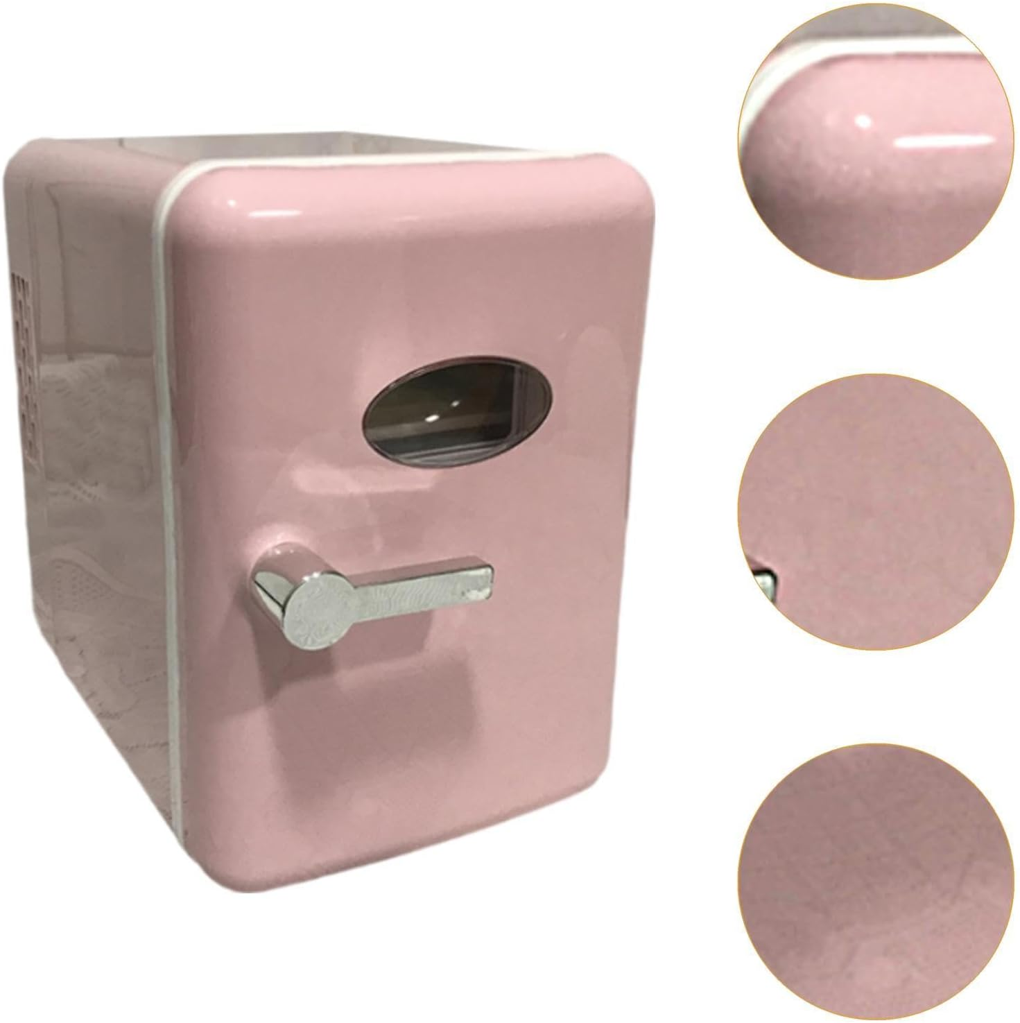 STARTIST Skincare Fridge Mini Fridge 4L Single Door Multipurpose Compact Refrigerator for Drinks Cosmetic Skincare Car, Pink - White image number 6