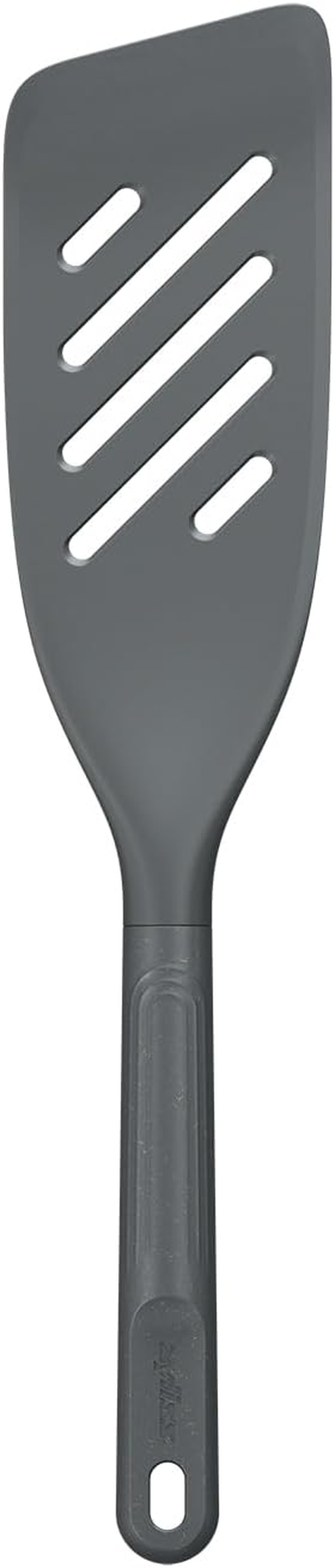Zyliss Fish Spatula, Sustainable Wheatstraw/Silicone, Fish Turner, Slotted Head, Dishwasher Safe, Non Stick and Heat Resistant Cooking Utensils, Beluga Grey, 32.5Cm X 7Cm image number 1