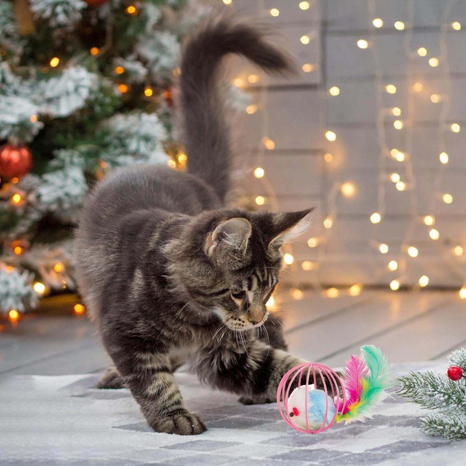 TZQFROCE Cat Toy Interactive Cat Toy Launcher Set with Multiple Accessories Cat Toy Balls Interactive Toy for Cats and Dogs image number 4