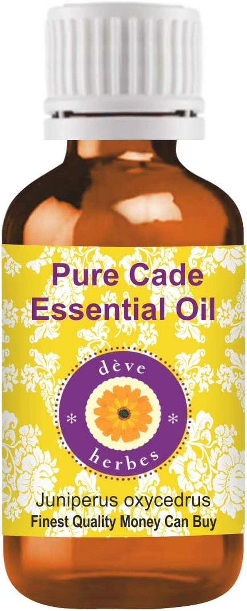 Deve Herbes Pure Cade Essential Oil (Juniperus Oxycedrus) 100% Natural Therapeutic Grade Steam Distilled 30Ml (1.01 Oz)