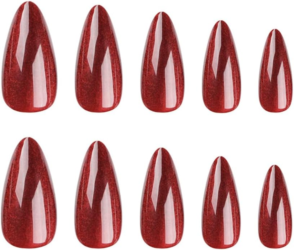 24Pcs French Tip Stick on Nails Cat Eye Glitter Design Press on Nails Gradient Glitter Fake Nails Jerry Glue for Women Girls