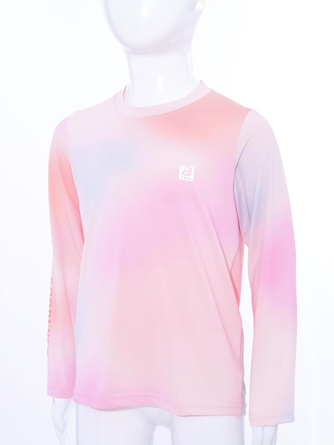 Sxiwei Kids Girls Gradient Tennis Golf T-Shirt Long Sleeve Quick-Dry Moisture-Wicking Lightweight Sports Tops image number 5