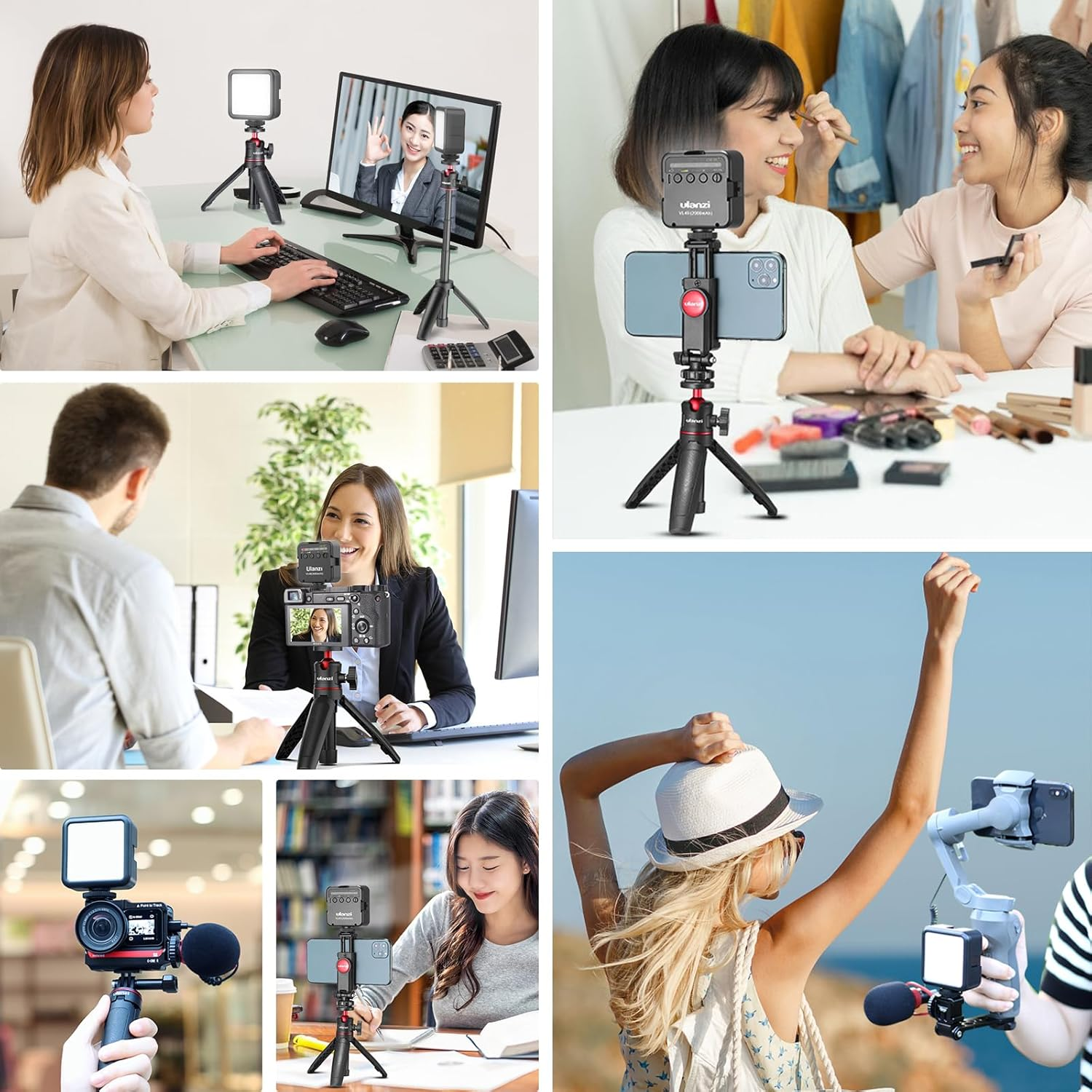 ULANZI VL49 2000Mah LED Video Light W 3 Cold Shoe Mounts Type C Charging Soft Light Panel for DJI OSMO Mobile 3 Pocket Zhiyun Smooth 4 Sony RX100 VII Canon G7X Mark III A6400 6600 Gopro 8 7 6 5 Vlog image number 6