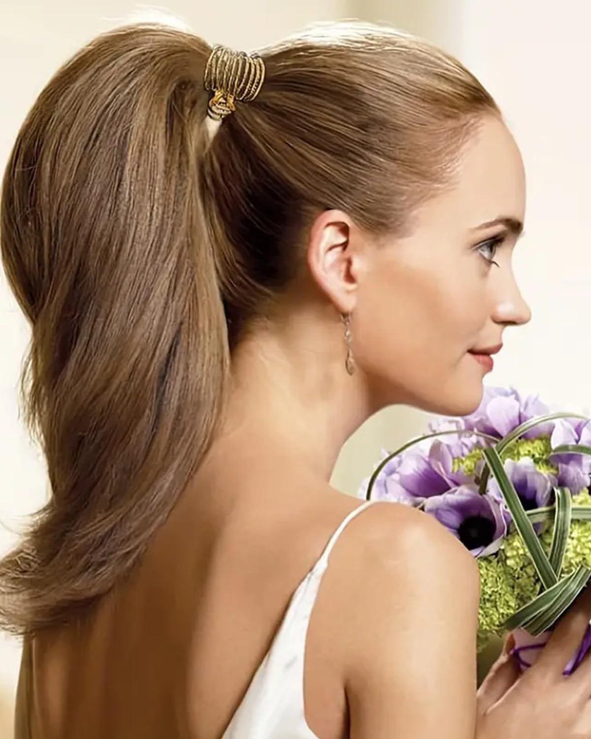 KGDUYC High Ponytail Clips, 3 Pieces Metal Hair Clips for Improved Hairstyle, Fashionable Hair Accessories, High Ponytails and Thick Hair, Gold/Silver/Black image number 2