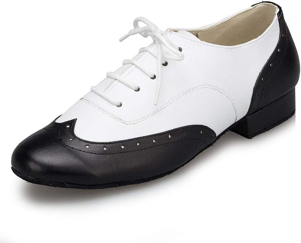 HIPPOSEUS Men'S Ballroom Dance Shoes Latin Tango Morden Rumba Social Dance Shoes Low Heel 1",Model M2