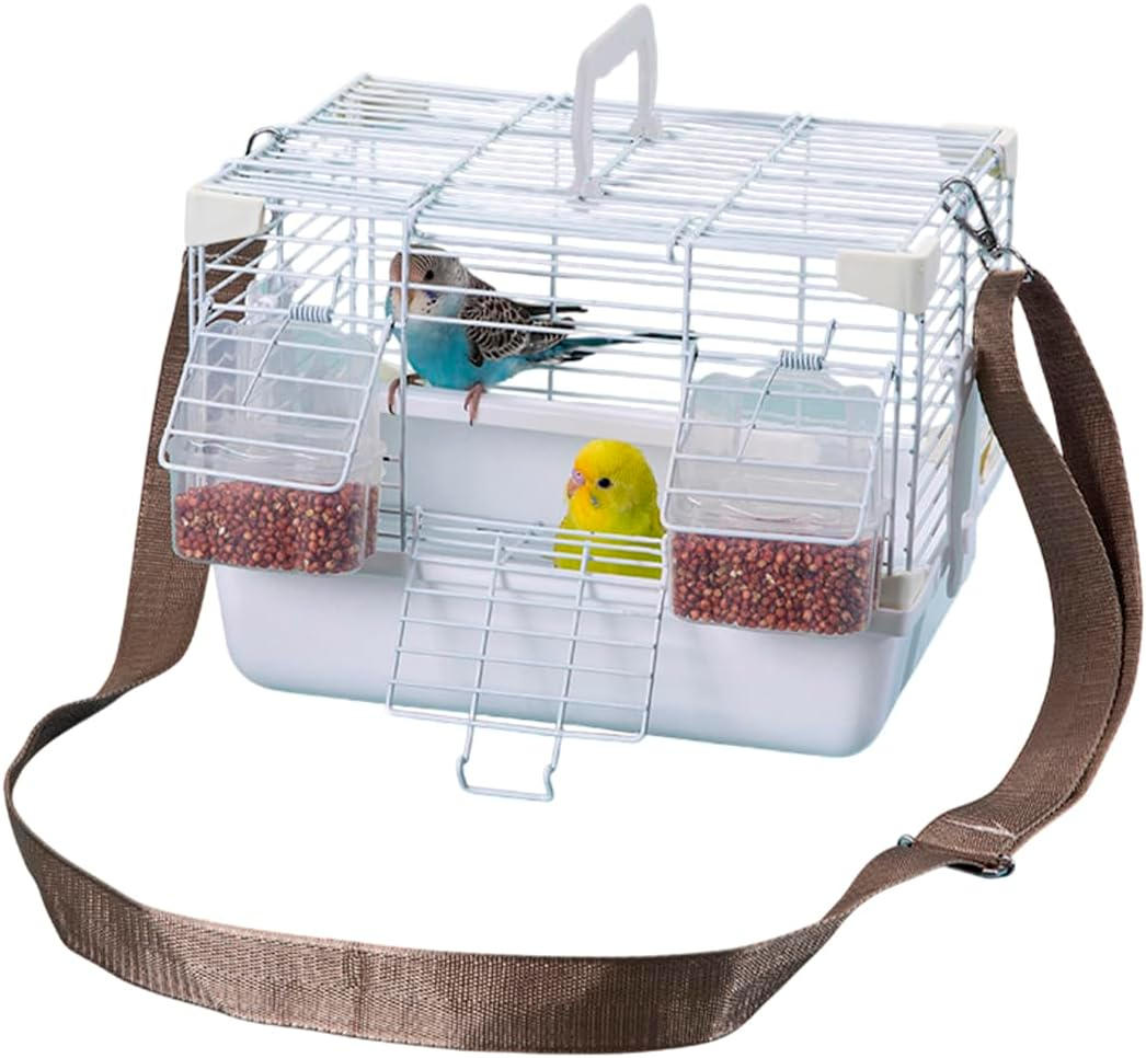 Jade Deals Portable Bird Carrier Cage Backpack - Travel Bird Cage, Outdoor Ventilated Pet Bag, 10.63&times;7.8&times;7.8In, with Shoulder Strap & anti - Escape Door image number 3