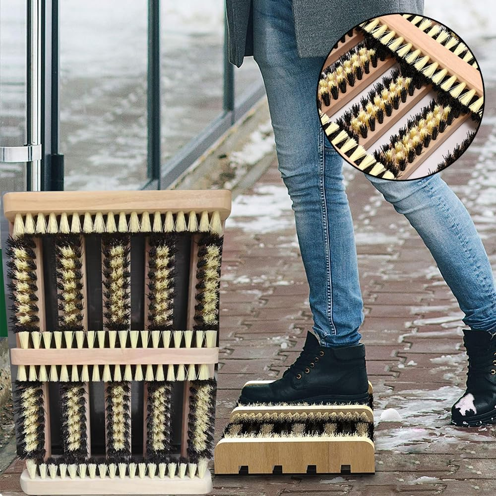 TOMVAES Boot Scraper Brush,Flat Door Scrubber Mat,All Weather Shoes & Boots Cleaner,Removes All Outdoor Dirt, Snow, Mud and Sand.Hiking Cleaner image number 4