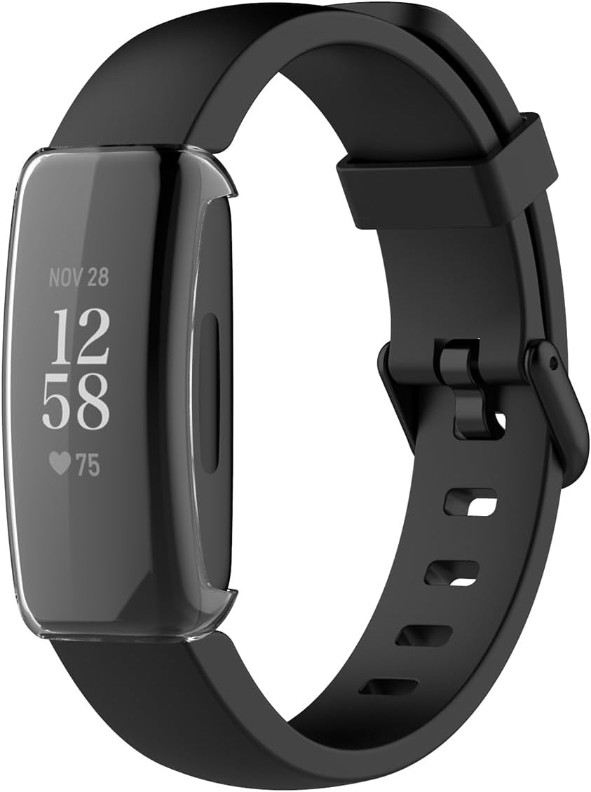 HOMTERN 3 Pack Compatible with Fitbit Inspire 3 Case and Inspire 2 Case, Soft TPU Protective Case, Lightweight, Drop-Proof, Scratch-Resistant, Flexible Screen, Fully Covered, 3 Pack, Transparent image number 3