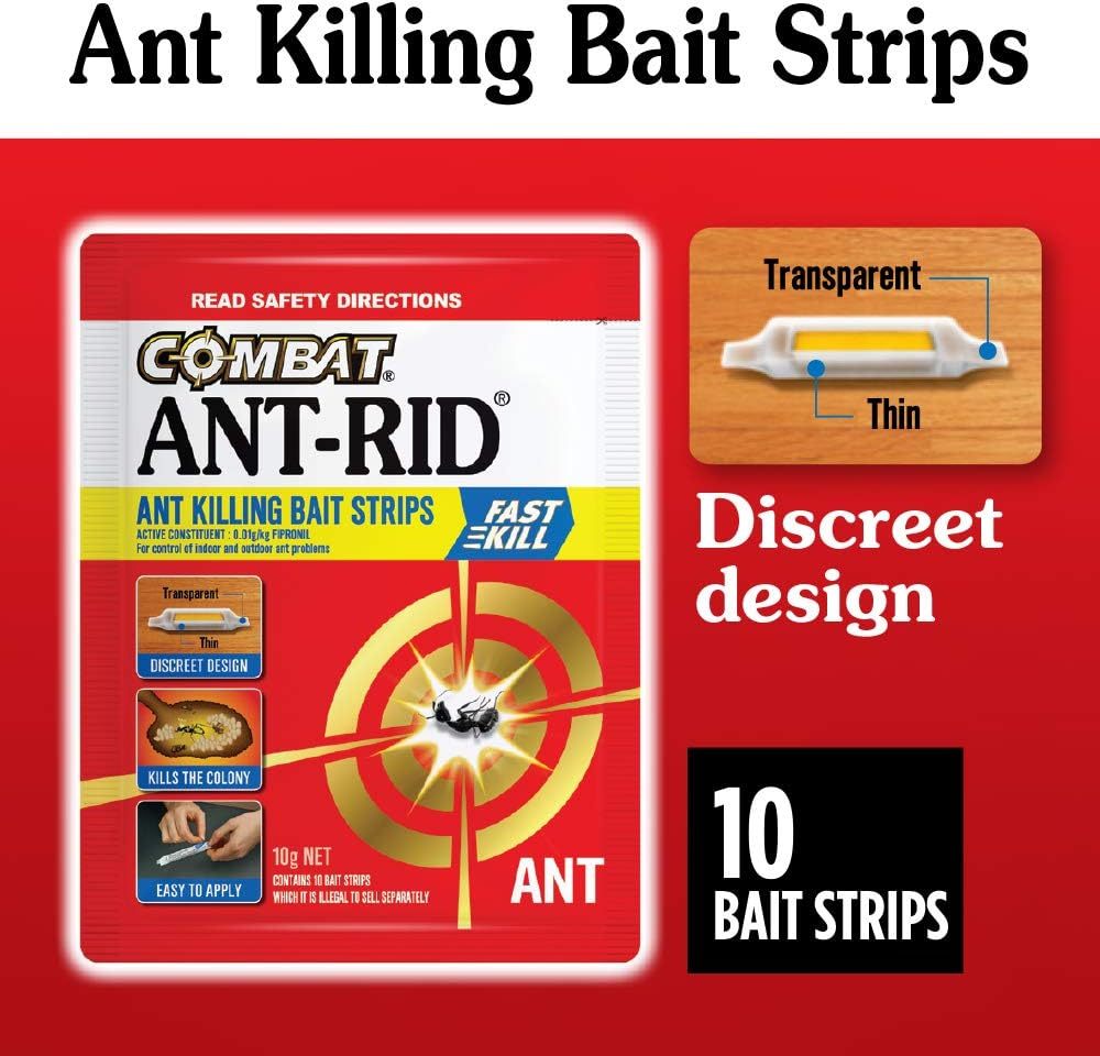 Combat Ant-Rid Bait Strips, with Fast Kill Action, Insecticides, 10G, 10 Pack image number 1