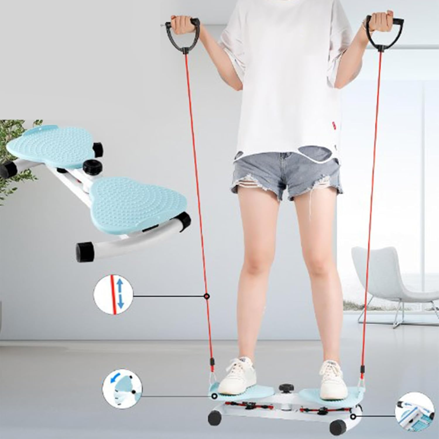 Jiawu Waist Twisting Board, Foot Massage Plastic Waist Twisting Fitness Tool for Women for Home