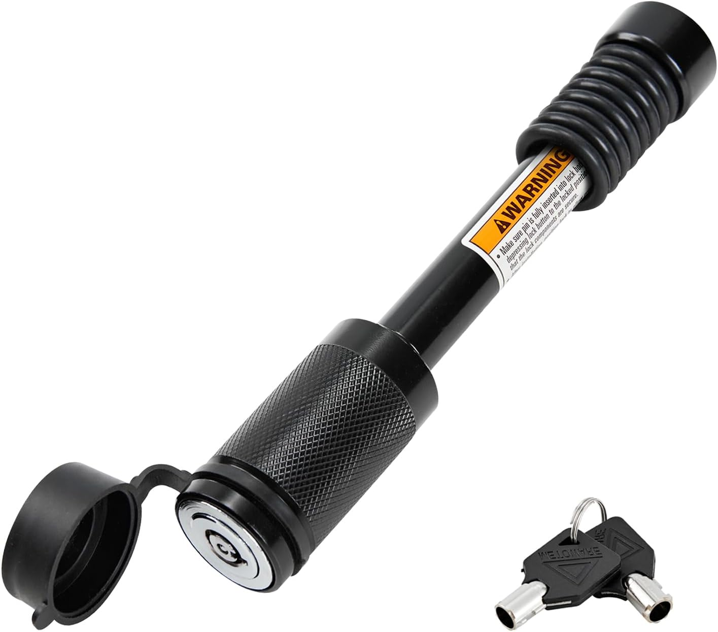 METOWARE Trailer Hitch Lock Hitch Receiver Lock Fits Class III IV and 2" 2-1/2" Receiver with 5/8" Dia 3-1/2&rdquo; Long Pin and 8 Anti-Rattle Rubber O-Rings, for Trailer Truck Car Boat (1 Pack) image number 2