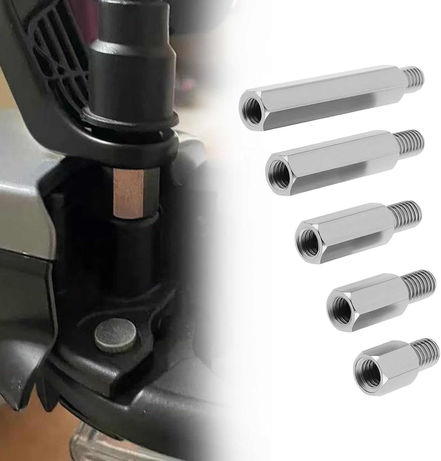 Emsea 10Pcs Single Head Stud Male-Female Hex Standoff Screws M6 10Mm 15Mm 20Mm 30Mm 40Mm Stainless Steel PCB Standoffs Screws for Computer Circuit Board image number 1