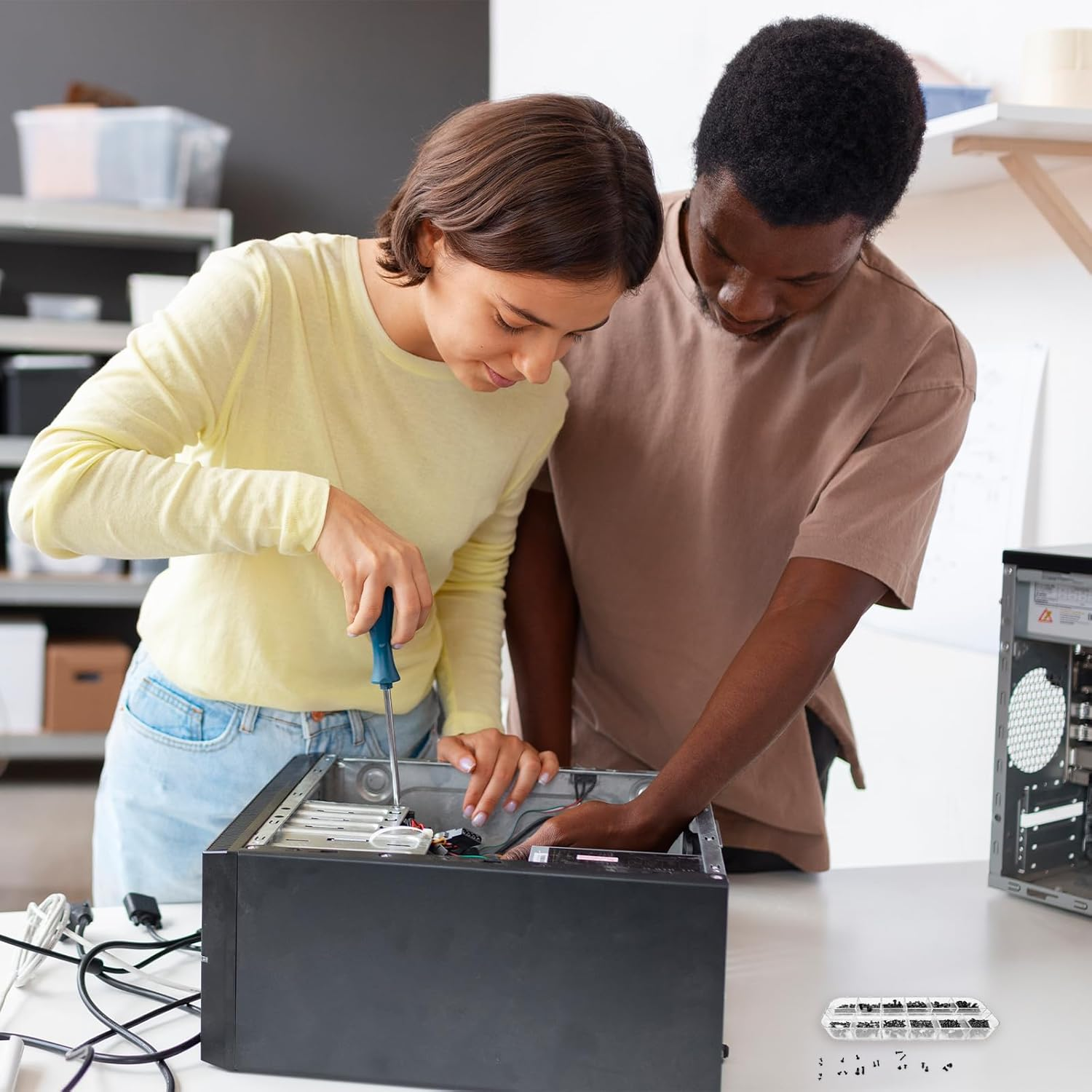 TEAONE Laptop Screw Set, 240 PCS M2 M2.5 M3 Replacement Screw Kit for Electronic Repair (12 Types)