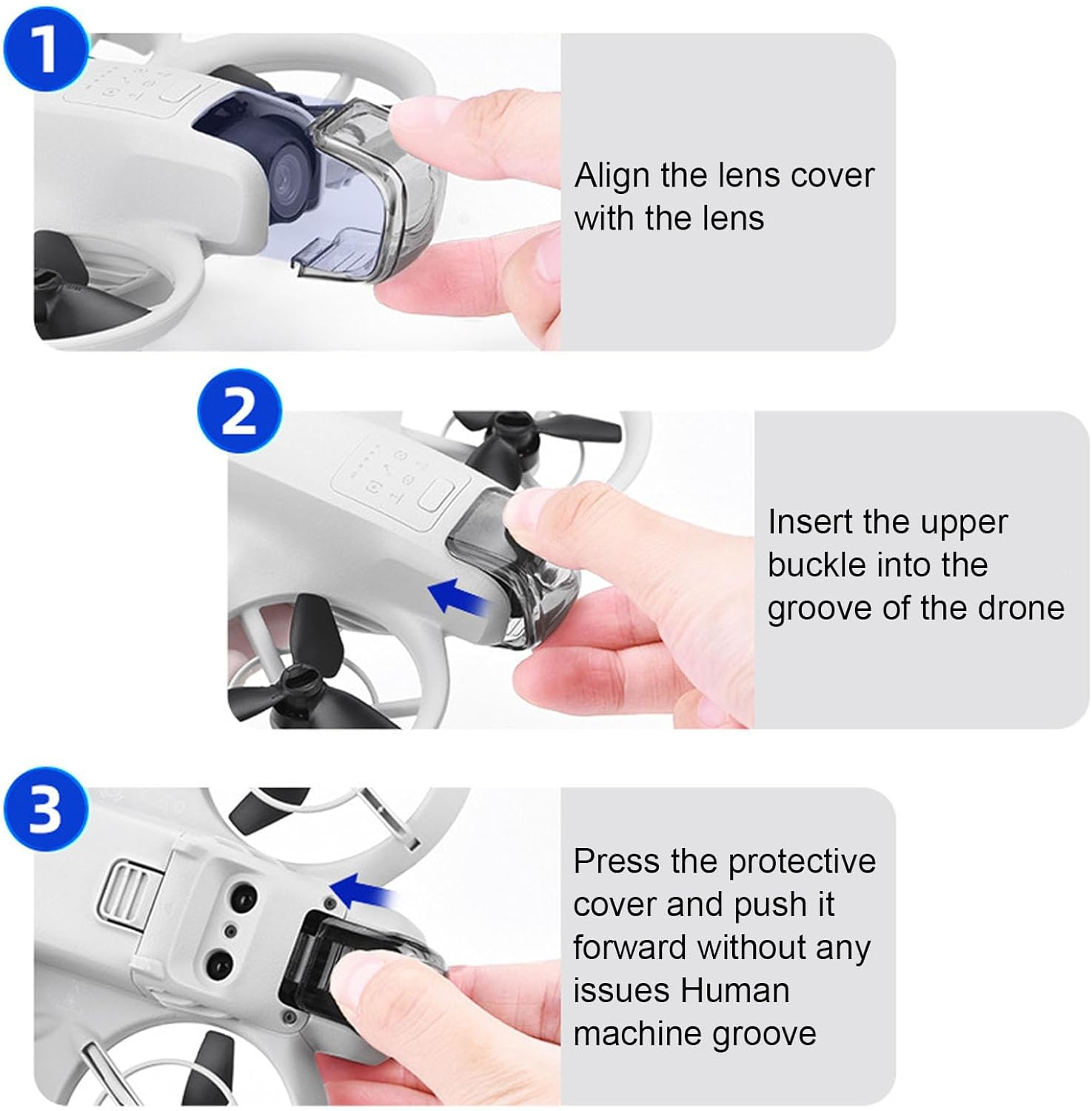 Gimbal Protective Case Accessory for DJI Neo, Lens Cap Gimbal Protective Case Camera Protection for Neo DJI, Dust Cover for DJI Neo Drone Accessories (2 Pieces) image number 3
