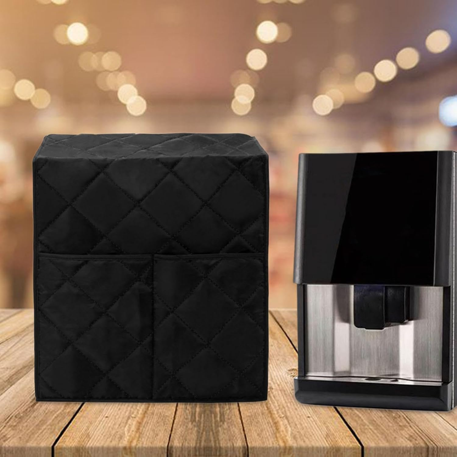 Fenteer Espresso Machine Quilted Protective Cover Coffee Machine Cover, Universal Reusable Waterproof for Bar Kitchen Coffee Shop image number 3