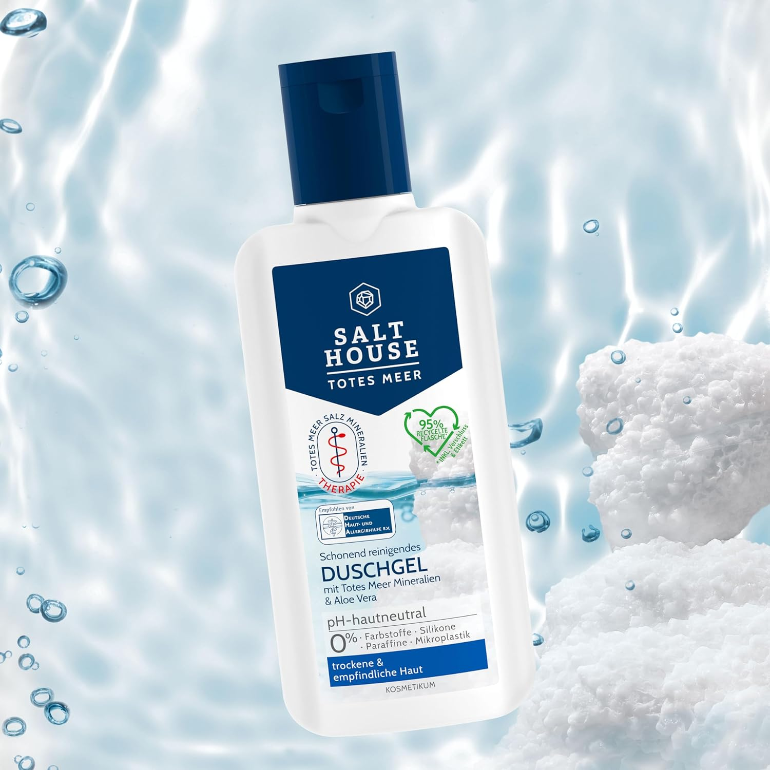 SALTHOUSE&reg; Dead Sea Therapy Shower Gel I Nourishes the Skin I Prevents Drying Out I Rich in Mineral Salts I with Aloe Vera I Skin Compatibility Dermatologically Tested (250 Ml) image number 4