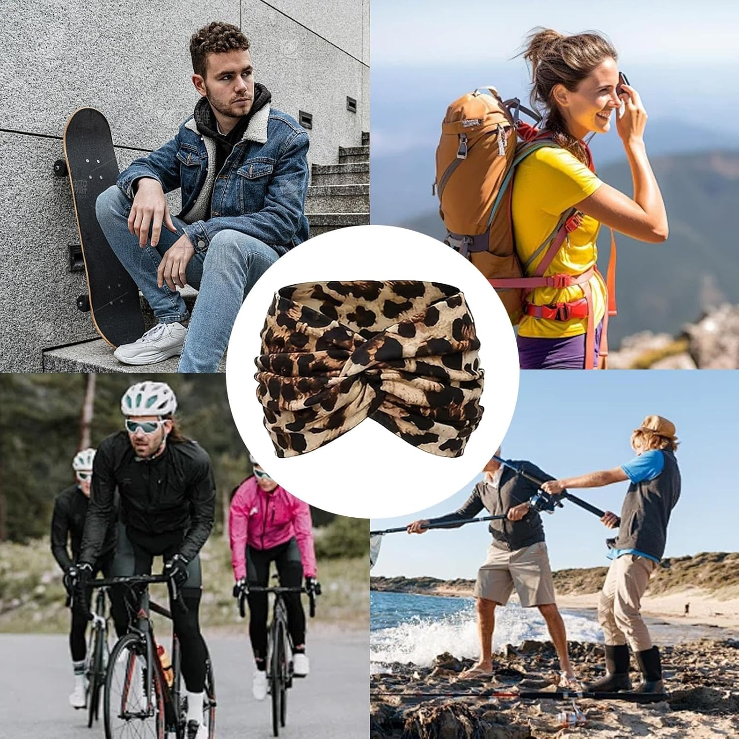 Headbands for Women Boho | Wide Knotted Hairbands | Stylish Breathable Headwear for Wives Wedding Ladies Running Girls Music Festival Yoga Casual Wear Enthusiasts Cycling image number 4