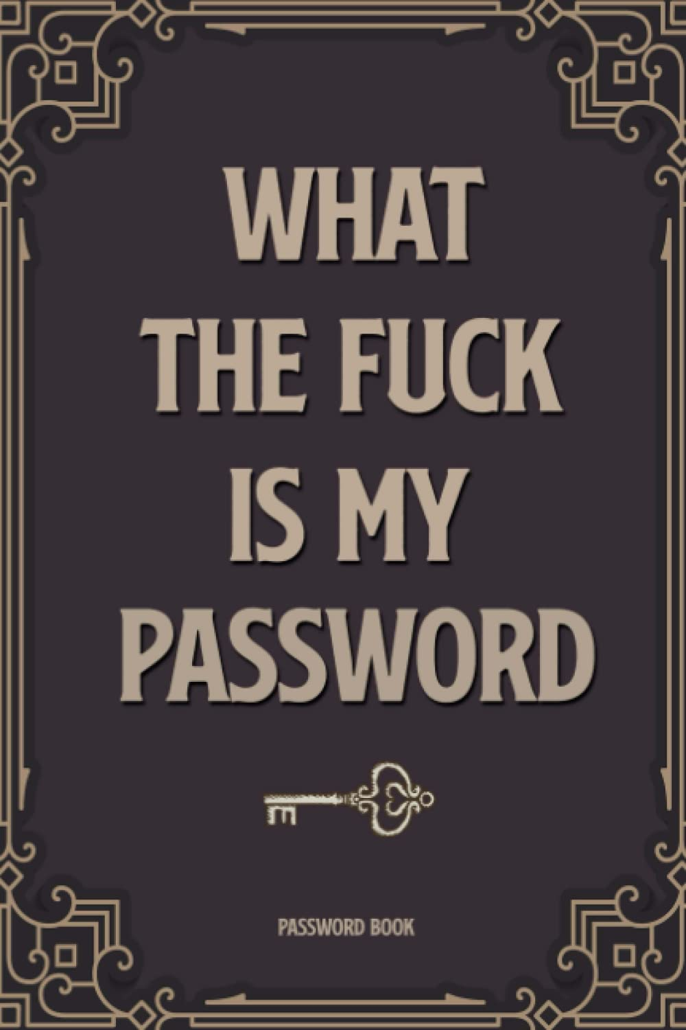 Password Book: What the Fuck Is My Password. Funny Vintage Design Internet Organizer. Gag Gifts for Dad, Mom & Grandma
