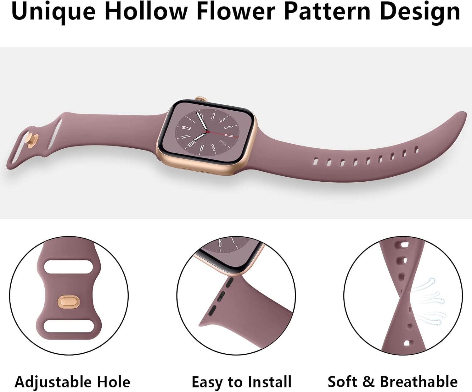 [4 Pack]Silicone Bands for Apple Watch Bands Women Men 49Mm 45Mm 44Mm 42Mm 41Mm 40Mm 38Mm, Soft Adjustable Comfortable Replacement Sport Strap for Iwatch Ultra/Iwatch Series 10/9/8/7/SE/6/5/4/3/2 image number 6