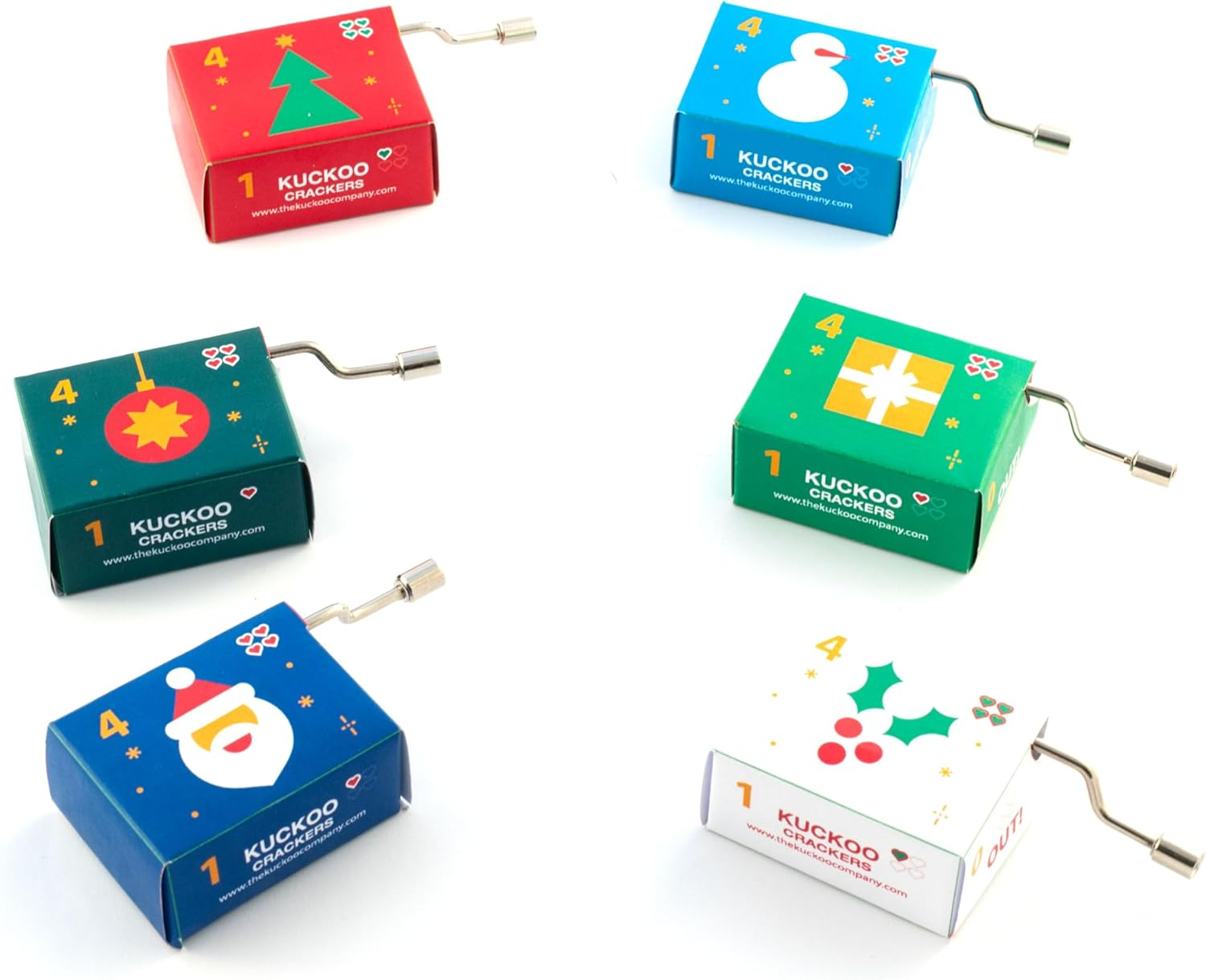 Kuckoo Crackers - 6 X 13-Inch Knock Out Game Christmas Crackers image number 4