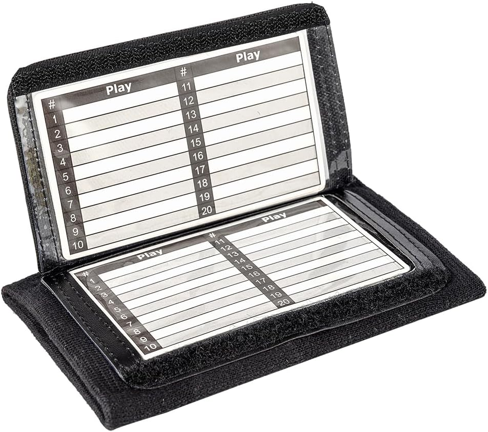 Football Wrist Coach 5 Pack - Playbook QB Wristband with Triple Windows - Great for Flag and Tackle Football