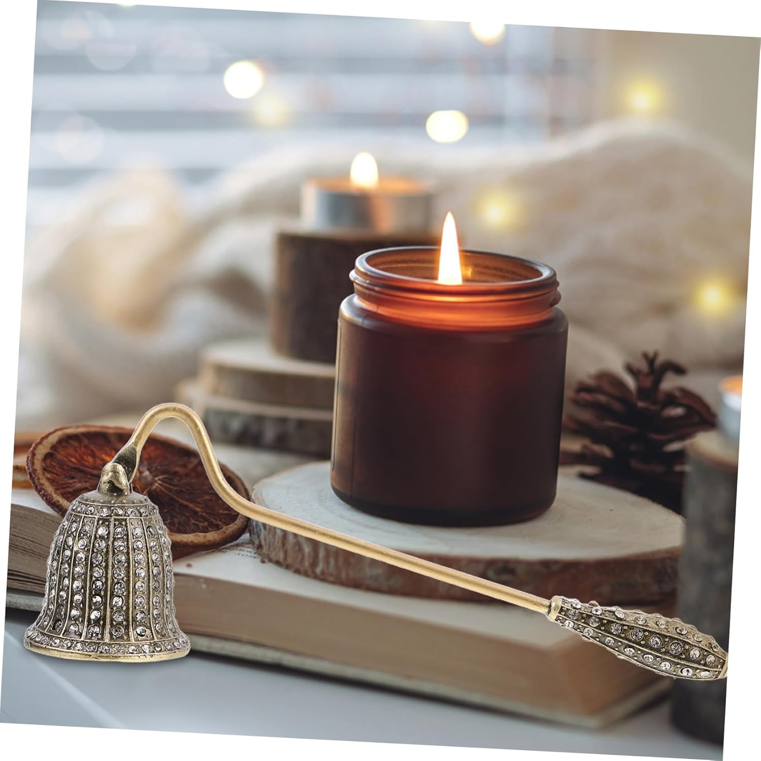 Beatifufu Vintage Candle Snuffer Candle Flame Snuffer Tool Decorative Extinguisher for Home image number 6