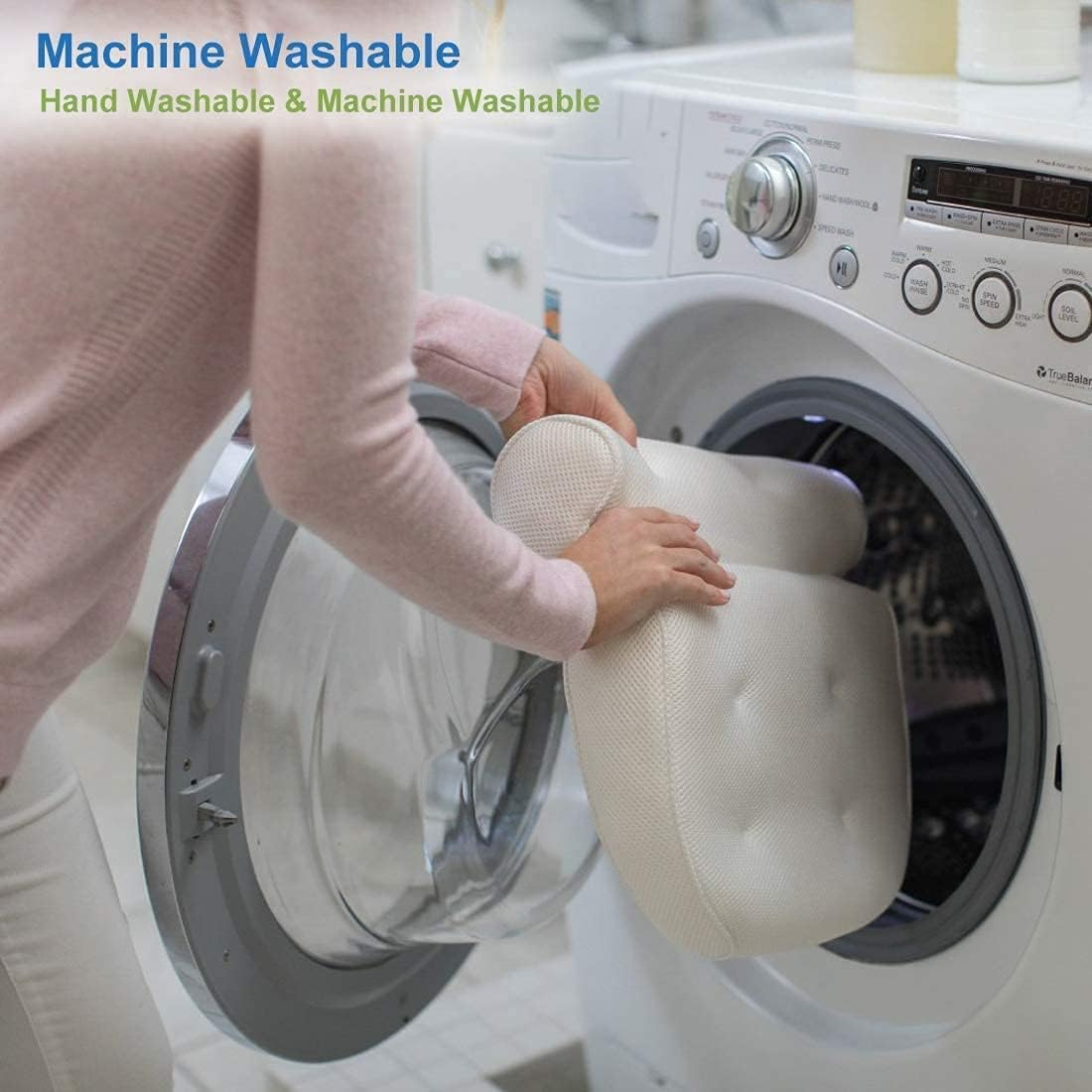 Yoohoo-Au Comfort 3D Mesh Spa Bath Pillow Home Massage Neck & Shoulders Supports Cushions image number 1