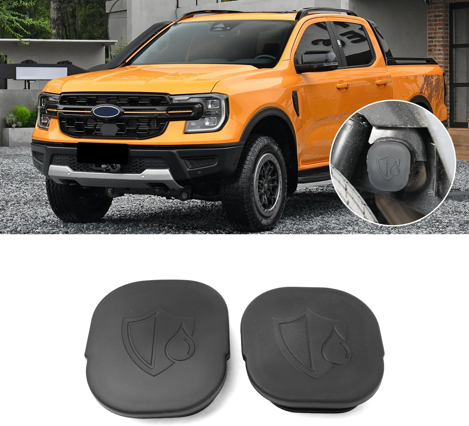 Beam Dust Cover Silicone Protective Cover Anti-Layer Sandproof Cover Compatible with Ford Ranger Accessories (1 Pair) image number 2