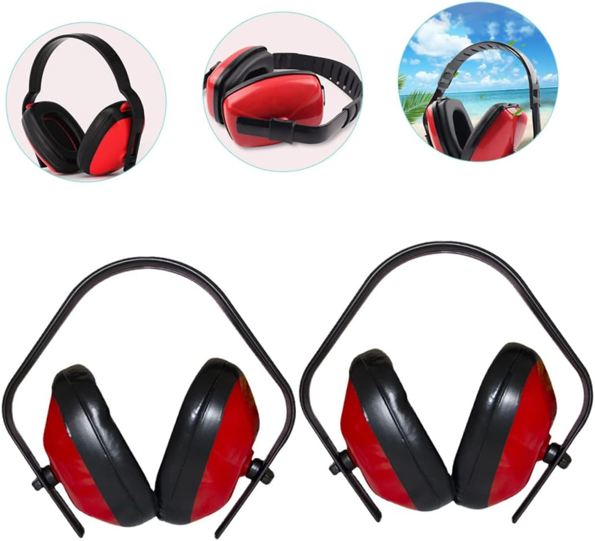 2Pcs Adjustable Noise Cancelling Ear Muffs for Adult Comfortable Ear Protection for Hearing Safety for Sleep and Travel image number 2