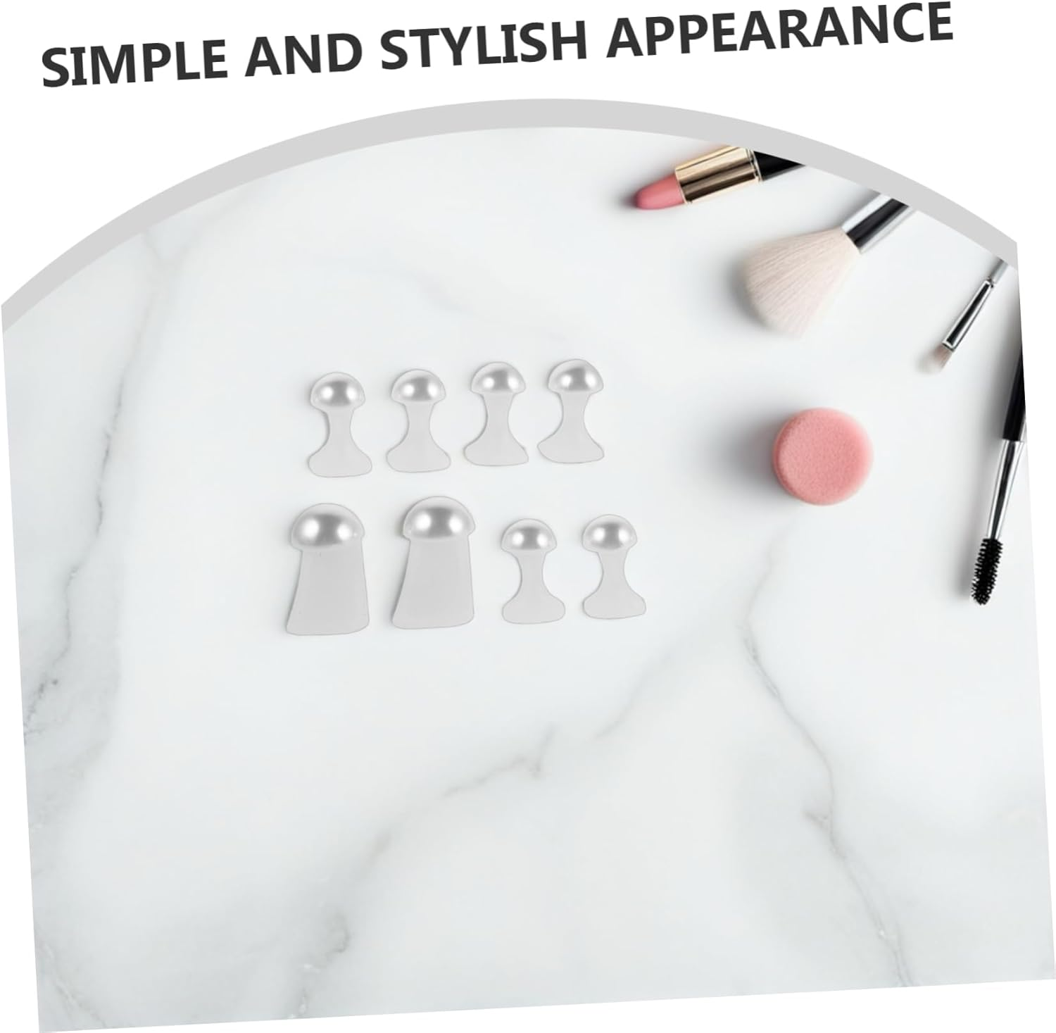 HAPINARY 24Pcs Nail Toe Separator Nail Tools Toe Separators Finger Divider Silica Gel White image number 2