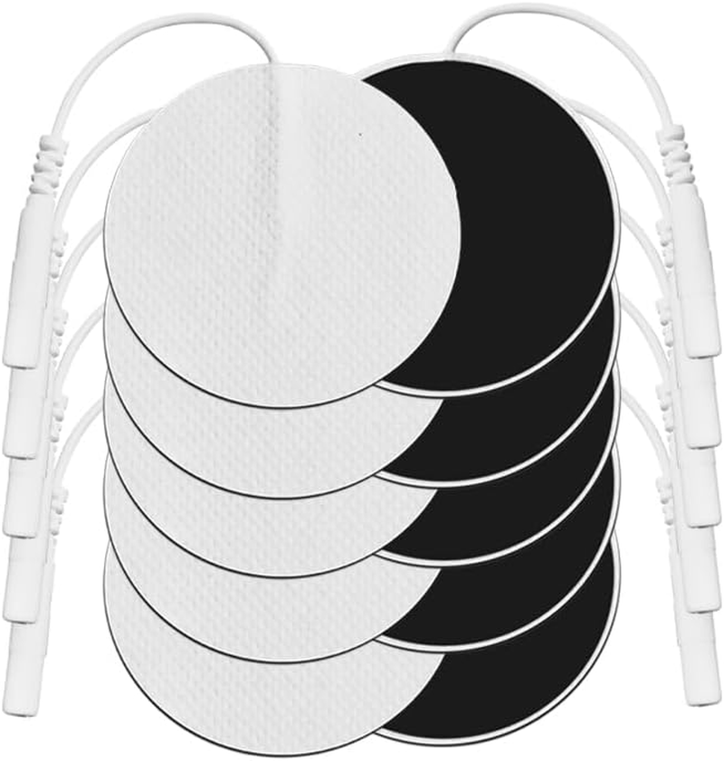 10 Pcs Replacement TENS Pads, 5 X 5 Cm Gel Sheet, 2Mm Pin Connector for TENS EMS Machine image number 2