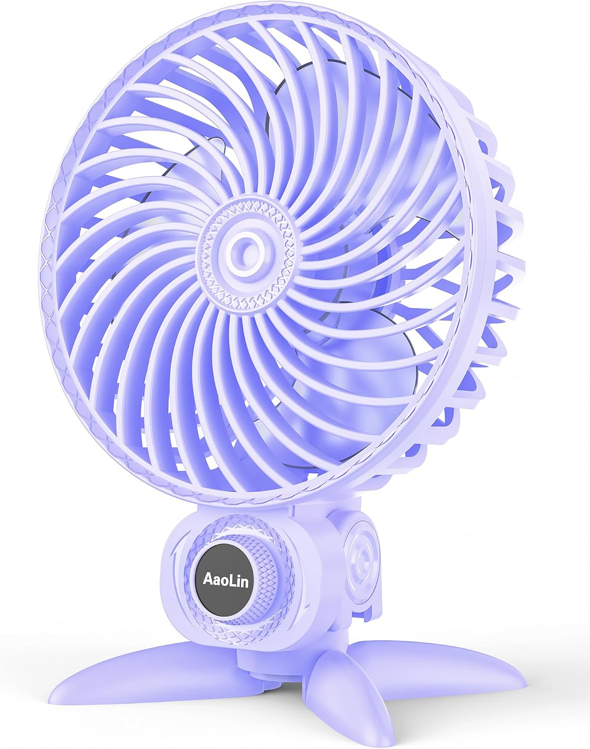 Aaolin USB Small Fan, Desk Fans with CVT Variable Speeds, Strong Cooling Airflow, Quiet Portable, Desktop Mini Personal Fan for Room, Home,Office, Bedroom-Usb Powered (Purple)