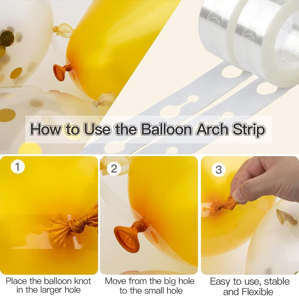 Balloon Arch Kit Balloon Garland Kit Balloon Decoration 32.8Ft Balloon Arch Strip & 200 Glue Points for Balloons for Arch Decoration for Wedding Party Halloween Balloons Birthday Baby Shower Decor image number 2