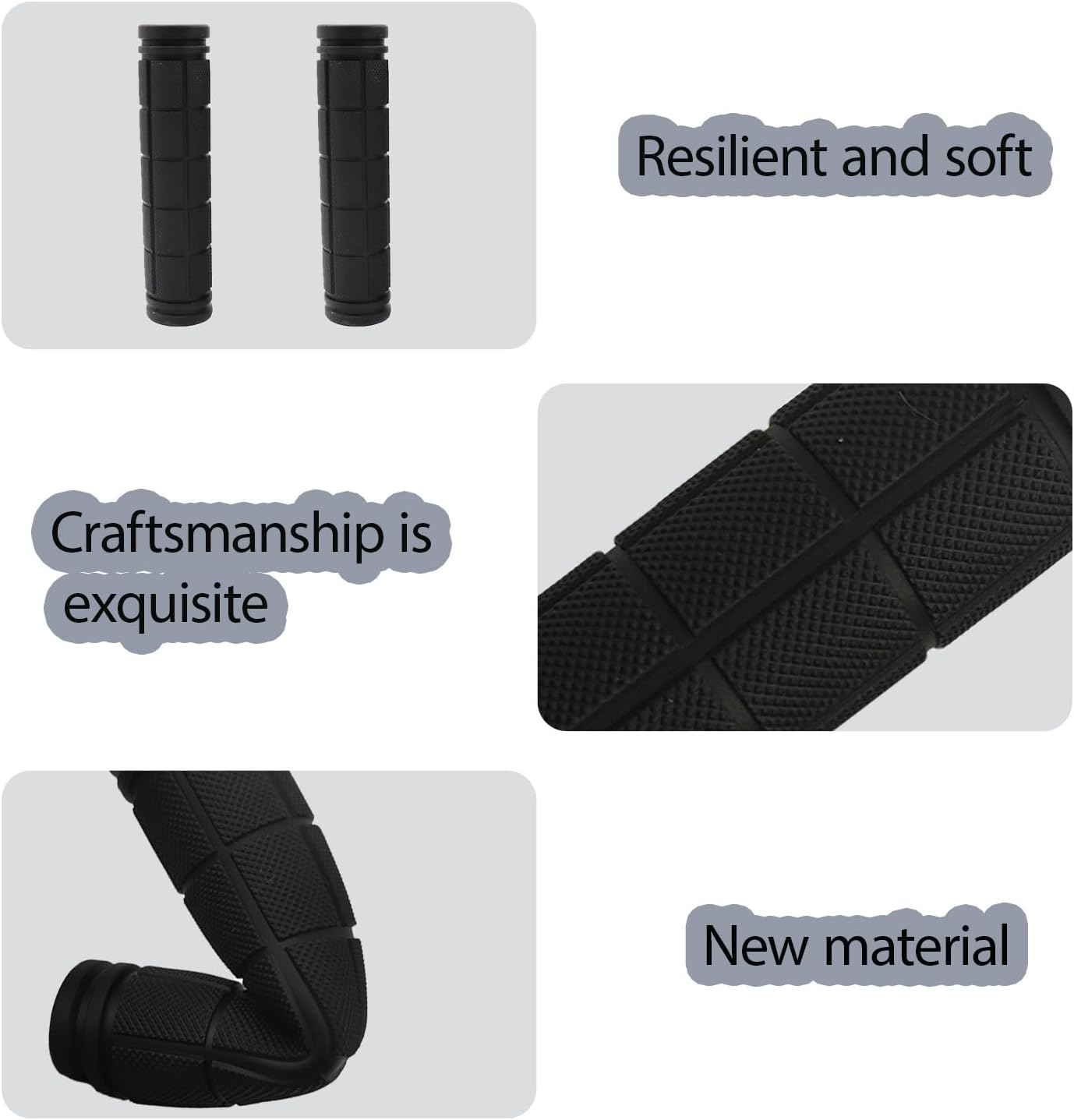 2 Pairs Loimon Mushroom Bike Grips - Non-Slip Bicycle Handlebar Grips for Boys/Girls, Ergonomic Kids Bike Grips Compatible with Bmx/Road/Mountain/Children'S Bicycles image number 2