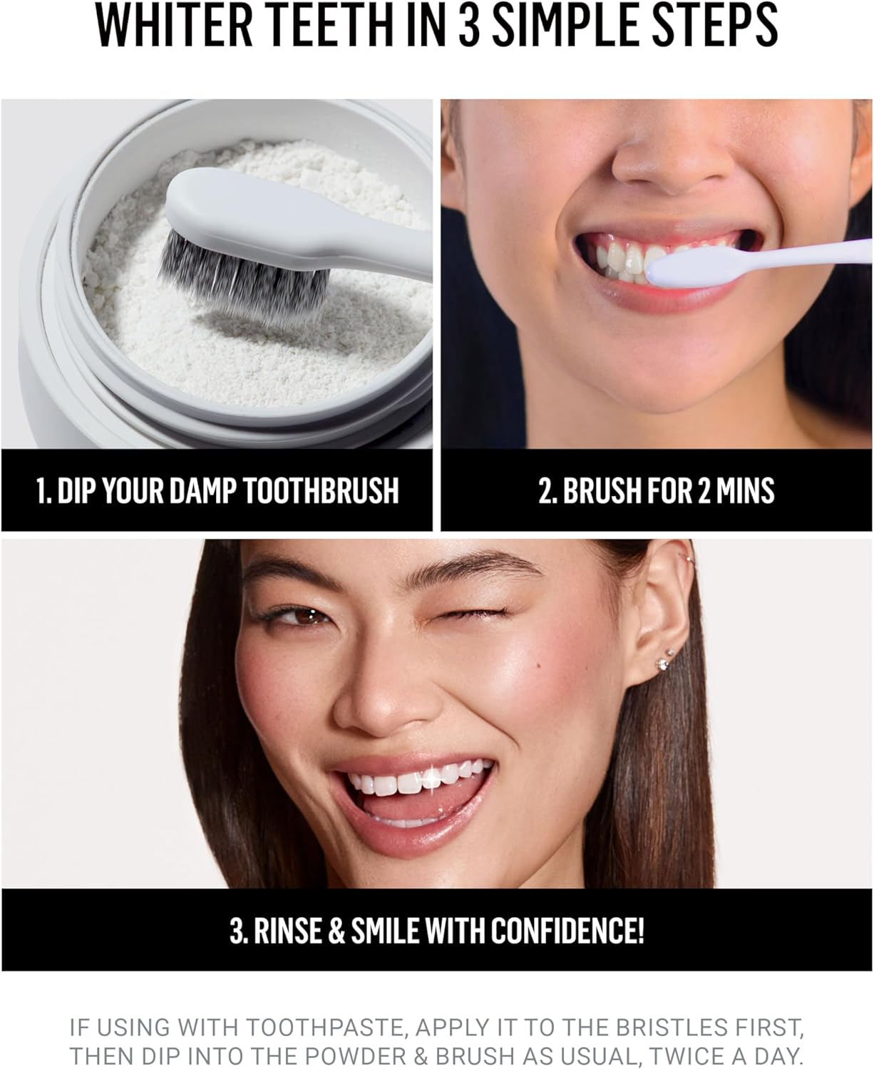 Hyaluronic Teeth Whitening Powder - Dentist-Formulated Teeth Whitener, Enamel-Safe Oral Beauty Innovation - Teeth Whitening & Teeth Stain Remover - Fresh Mint Flavour - 6-Month Supply image number 3