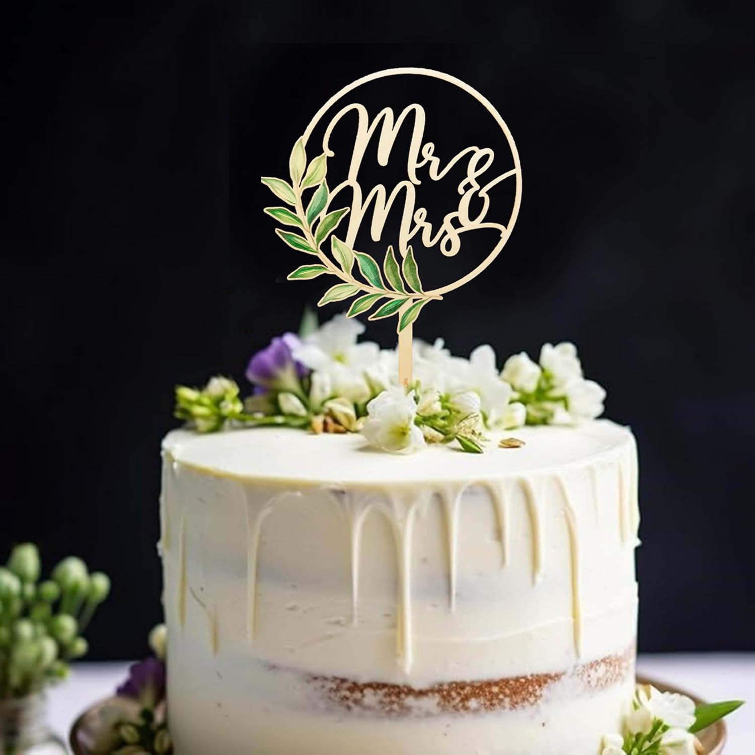 Boisdubois Mr and Mrs Cake Topper &ndash; Elegant Wooden Wedding Topper, Perfect for Cake Decorations, Bridal Shower, and Anniversary &ndash; Unique Cake Topper for Wedding image number 6