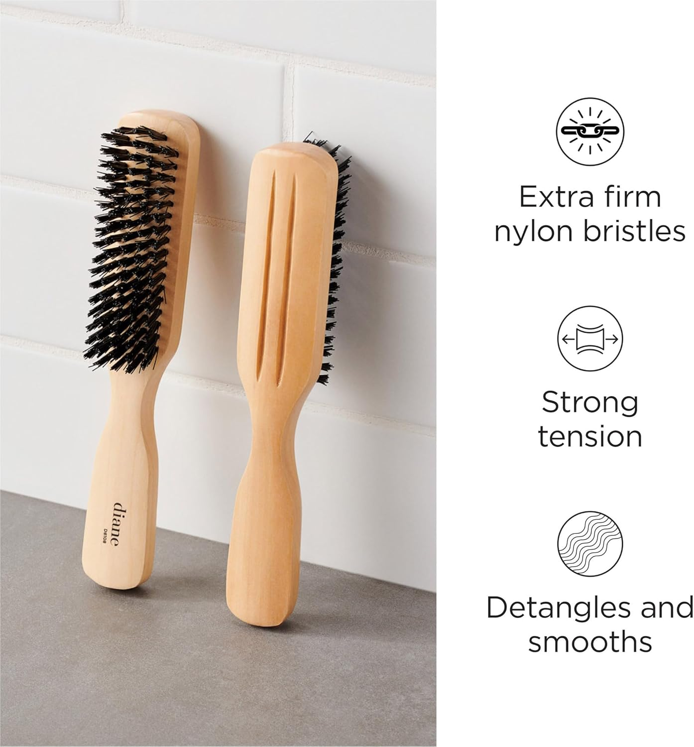 Diane Extra Firm Nylon Bristles Styling Brush, 1 Count (Pack of 1) image number 3