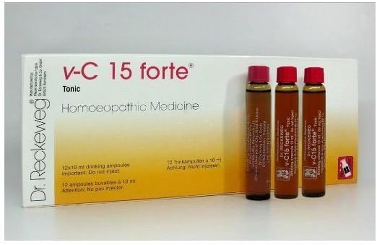 2 X Dr.Reckeweg V-C 15 Forte Tonic - 12 X 10Ml Drinking Ampoules