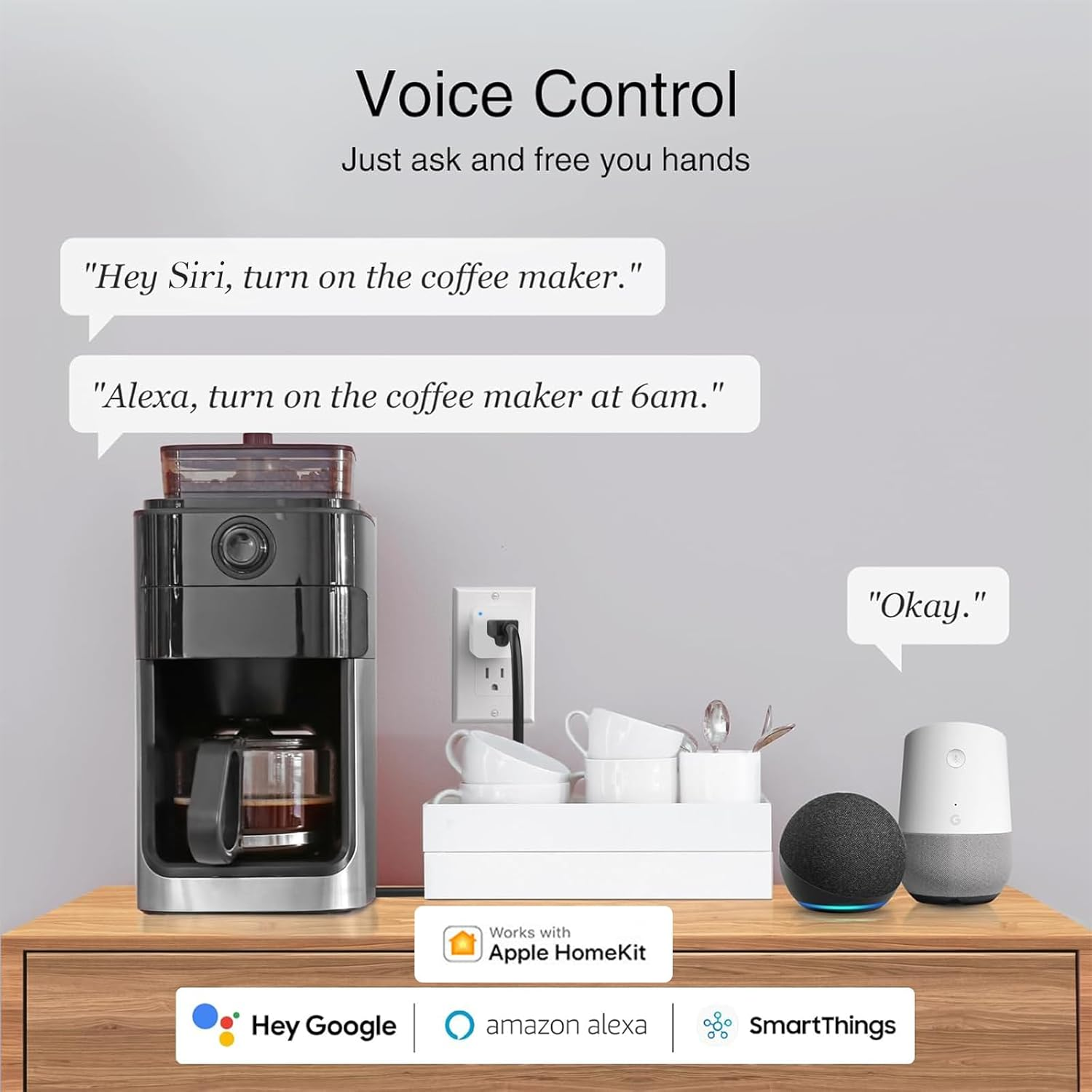 Matter Smart Wifi Plug with Energy Monitor, 4 Pack, Works with Apple Homekit, Google Assistant, Alexa, and Smartthings image number 6