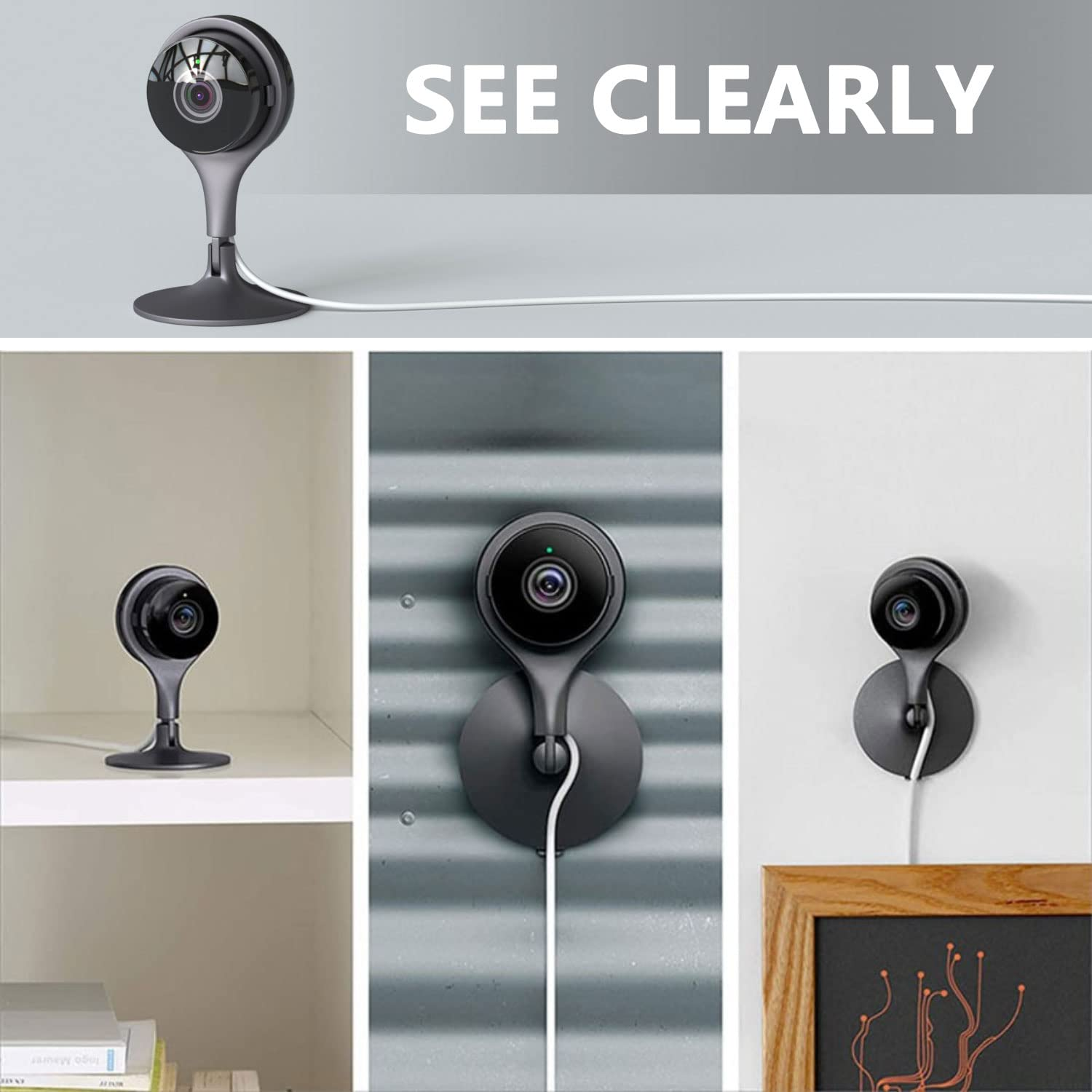 Micro USB Power Cable 33Ft/10M,Micro USB Charging Power Cord for Neos Smartcam,Yi Cam,Nest Cam,Blink XT Camera,Furbo Dog,Arlo Q,Netvue,Ps4,Xbox One Controller Other Micro Security Camera Devices image number 4