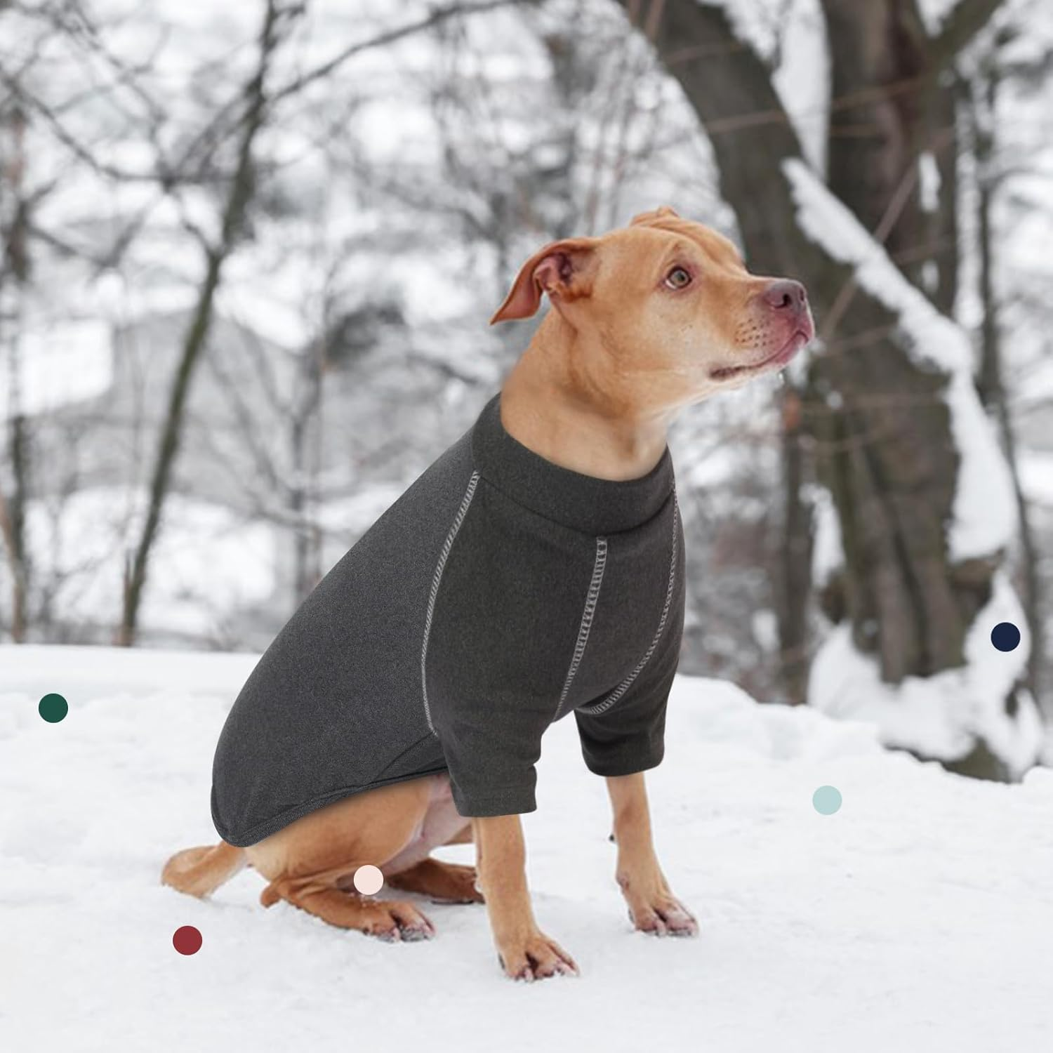 Iecoii Great Dane Sweater,Pet Dog Sweater for Extra Large Size Dogs,Fleece Sweatshirt for Dogs Girl Boy,Warm Dog Winter Sweater for Big Dogs,Stretchy Dog Sweatshirt Dog Cold Weather Coats,Grey,5Xl image number 4