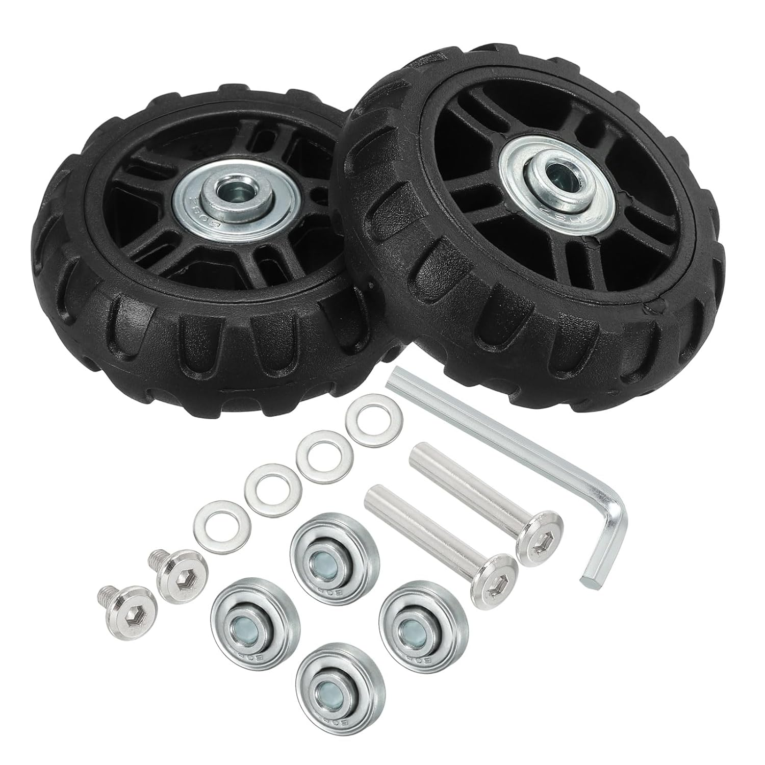 Uxcell Replacement Luggage Suitcase Wheels Repair Kit, 70Mmx22Mm Wear-Resistant & Mute 360 Swivel Caster Wheels