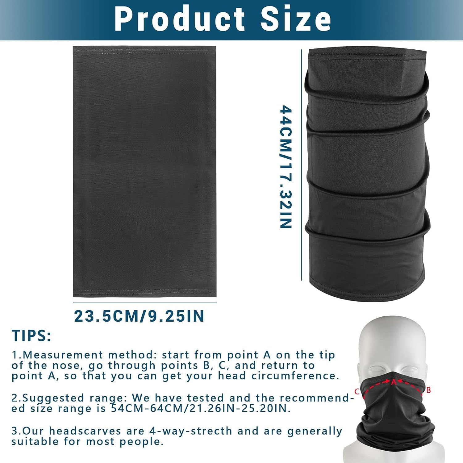 6Pcs Neck Gaiter Balaclava Gator Face Mask, UV Face Shield,Breathable Face Bandanas Neck Cover for Men Women image number 5