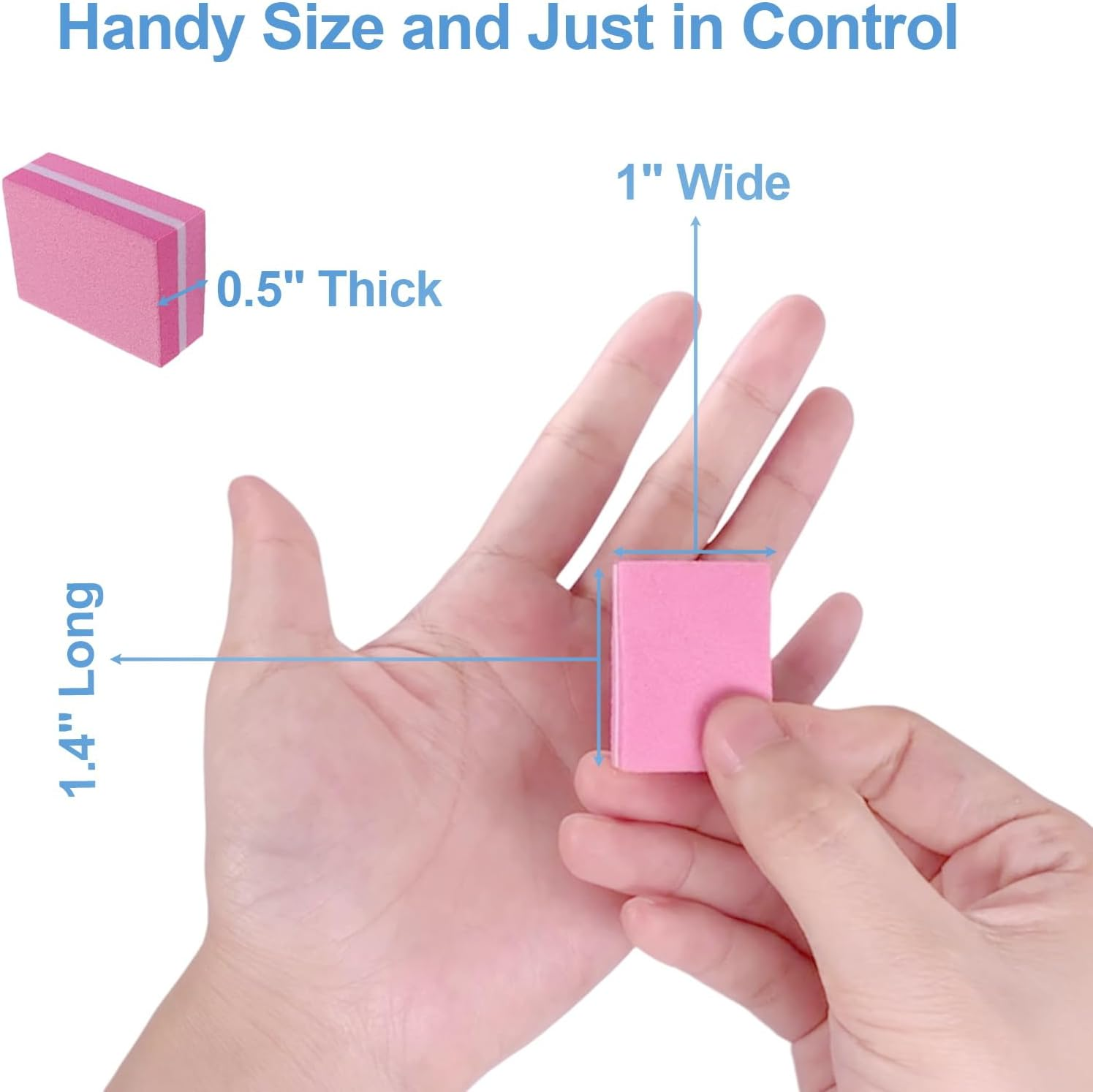 180/240 Grit Nail Buffers (100 Pack), Mini Buffer Block Nail File for Acrylic Nails and Natural Nails, Professional Nail Buffer Block Bulk Buffing Blocks for Nail Buff Manicure File Blocks Set Pink image number 4