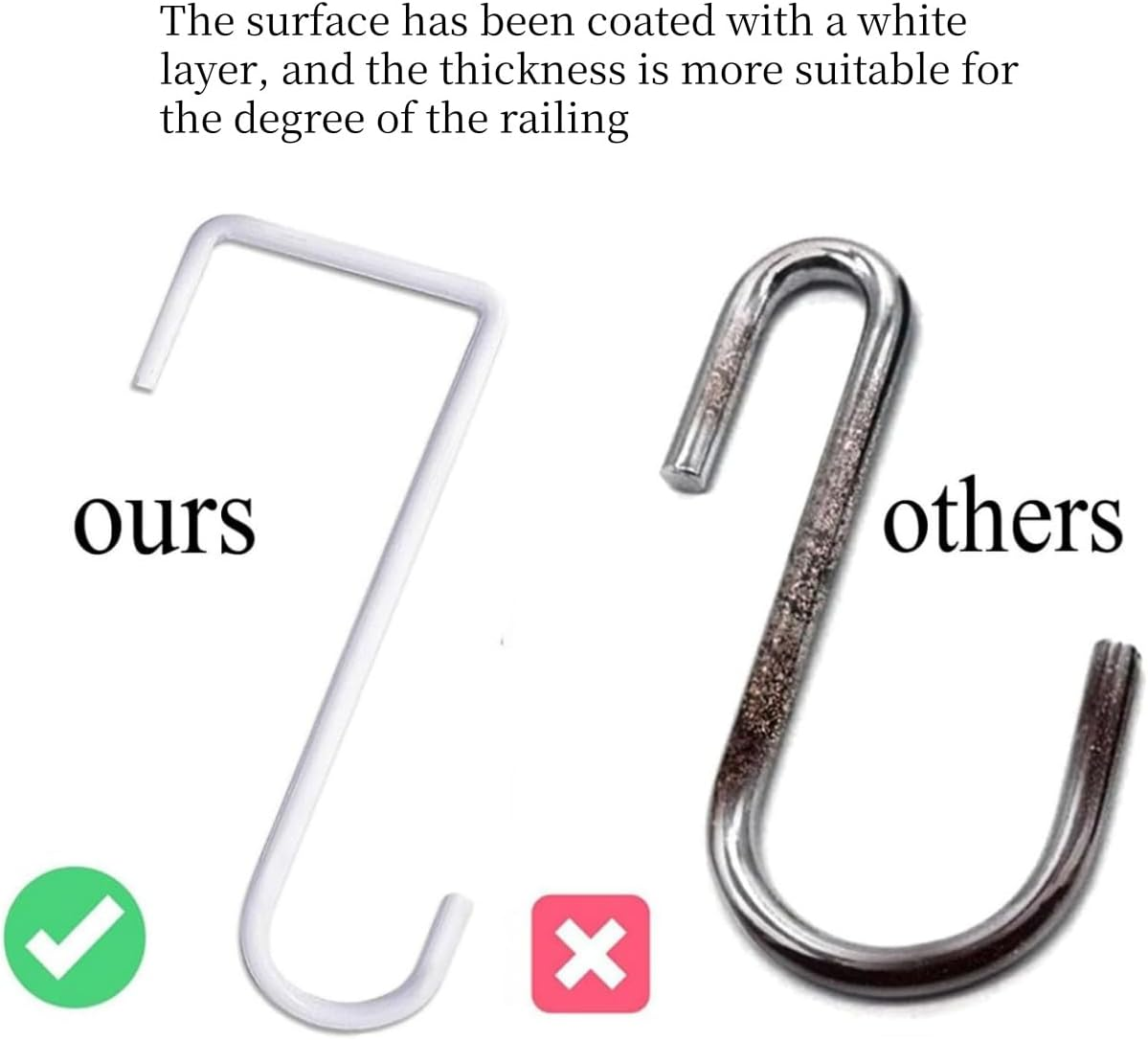 8 Pcs over the Door Hooks,Heavy Duty over Door Hooks Stainless Steel Plant Hanger Garden Hanging Brackets，Shoe Bag, Hats, Plants, Planters, Bird Feeders image number 5