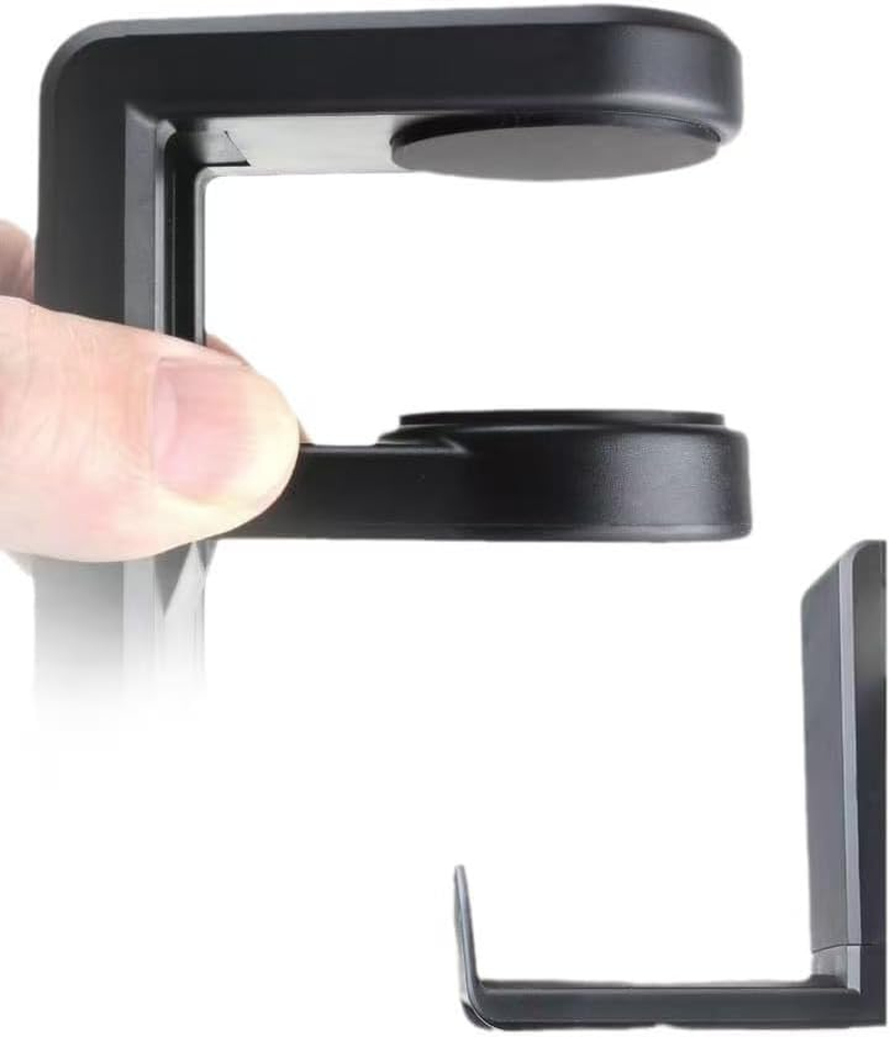 Headphone Stand Holder,Adjustable Clamp-On Headphone Holder with Cable Clip,360 Degree Swivel,Above & under Desk (Black) image number 3