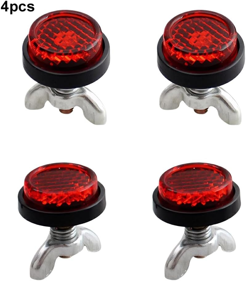 4X 4PCS Mini Reflector Tag Bo-Lt Screws for Motorcycle License Plate Frame Decorative License Plate Reflector Plate image number 4